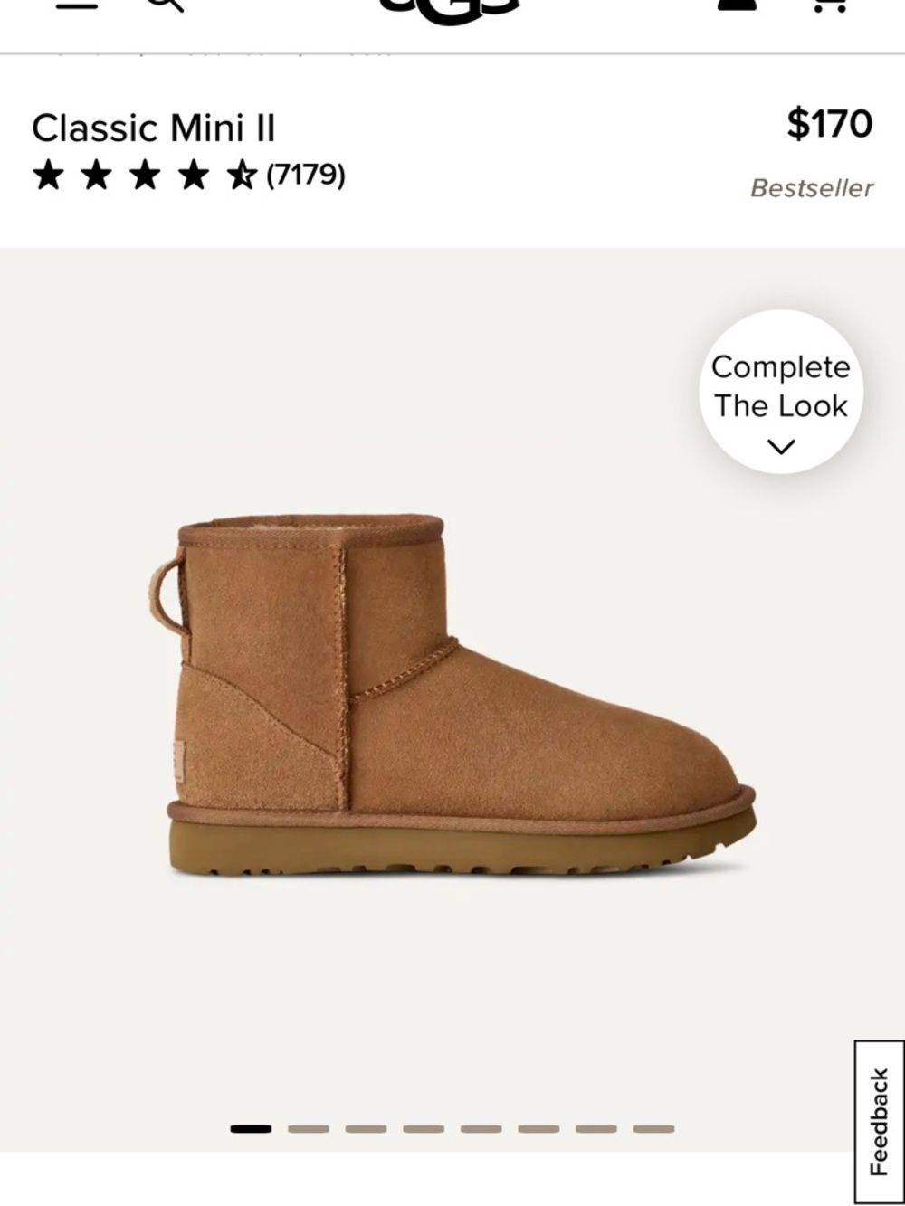 UGG Women's Classic Mini II Boot - Chestnut Brown. New never worn